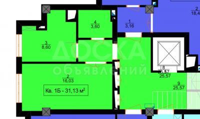 Продаю 1-комнатную квартиру, 33кв. м., этаж - 5/6, Селекция,  кипкалова 26.