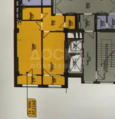 Продаю 2-комнатную квартиру, 67кв. м., этаж - 6/6, сухэбатора магистраль .