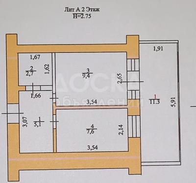 Продаю 2-комнатную квартиру, 35кв. м., этаж - 2/4, Матросова/Кулатова.