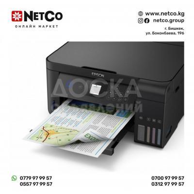 МФУ Epson L4160 (Printer-copier-scaner, A4, 33/15ppm (Black/Color), 69sec/photo, 64-256g/m2, 5760x1440dpi, 1200x2400 scaner, LCD 3.7cm, Wi-Fi, USB)