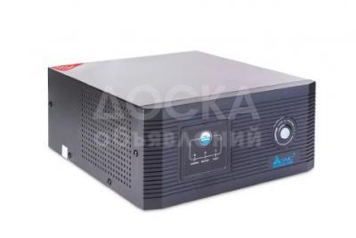 Инвертор SVC DIL-1000 (800W), Вход 12В и/или 220В, Выход 220В, (Чистая синусоида на выходе) Функция заряда батарей 20A, Чёрный