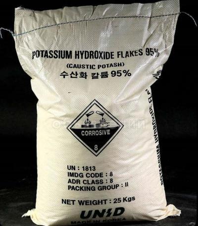 Калия гидроокись технический (калий едкий) (мешок 25 кг)