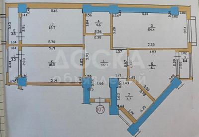 Продаю 3-комнатную квартиру, 116кв. м., этаж - 3/16, Гоголя/Фрунзе.