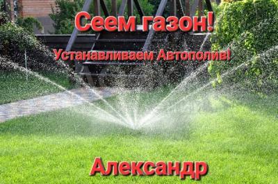 Сеем газон. Устанавливаем Автоматический полив. Качество гарантируем.
