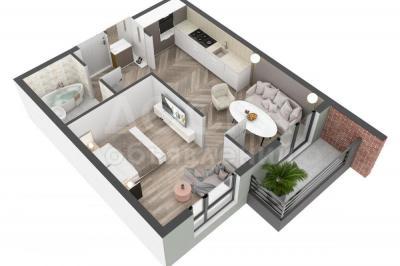 Продаю 1-комнатную квартиру, 56кв. м., этаж - 5/12, ул. Суюмбаева, 59.