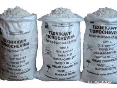 Тиомочевина ХЧ 99% (тиокарбамид, диамид тиоугольной кислоты) КНР Мешок 25 кг