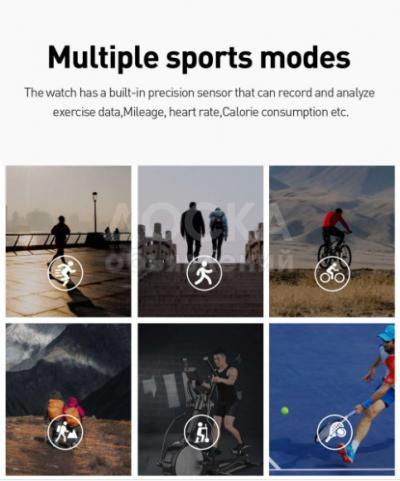 Новые спортивные смарт-часы со звонками по Bluetooth.