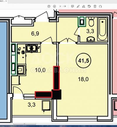 Продаю 1-комнатную квартиру, 41кв. м., этаж - 4/13, 10 МКР .