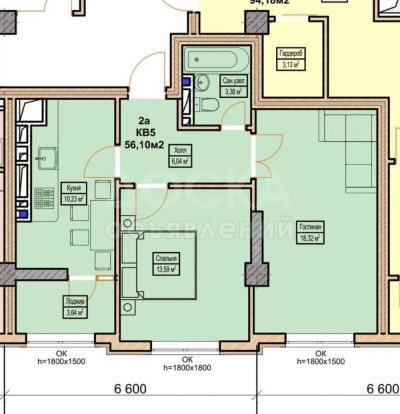 Продаю 2-комнатную квартиру, 56кв. м., этаж - 8/12, Асанбай мкр .