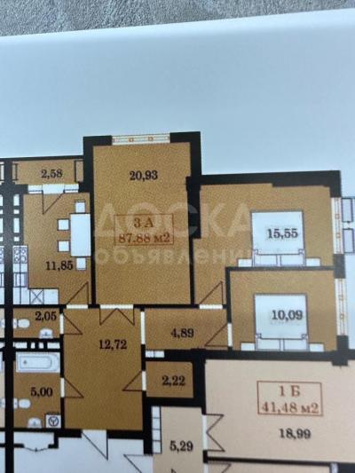 Продаю 3-комнатную квартиру, 88кв. м., этаж - 12/14, джал.