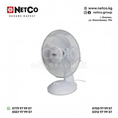 Вентилятор SVC AFD-925, Настольный, Площадь обдува: 15м2, Мощность: 25Вт, Диаметр: 9", Количество скоростей: 2, Автоповорот, Регулировка наклона, Белый