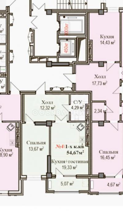 Продаю 1-комнатную квартиру, 54кв. м., этаж - 11/13, ала арча.