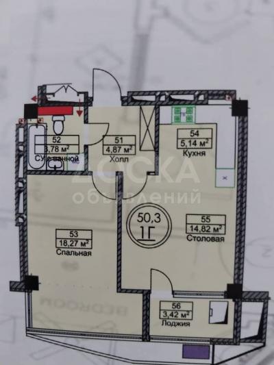 Продаю 1-комнатную квартиру, 50кв. м., этаж - 3/9, Советская/Дружбы.