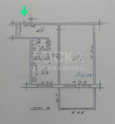 Продаю 1-комнатную квартиру, 39кв. м., этаж - 4/4, 8-мкр, по Донецкой.
