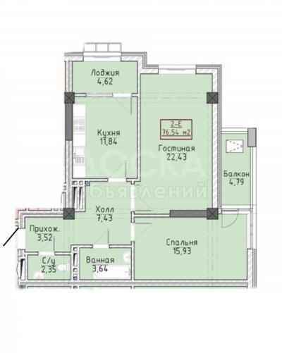 Продаю 2-комнатную квартиру, 76кв. м., этаж - 6/15, Советская/Магистраль.