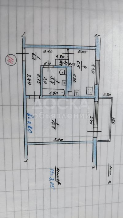 Продаю 1-комнатную квартиру, 35кв. м., этаж - 3/9, 5 микрорайон .