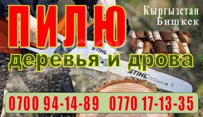 Пилю деревья и дрова.
Услуги плотника!