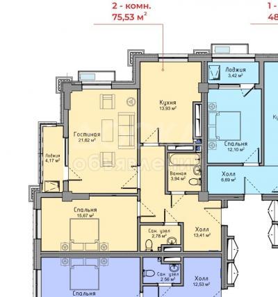 Продаю 2-комнатную квартиру, 75кв. м., этаж - 2/10, куттубаева/магистраль.