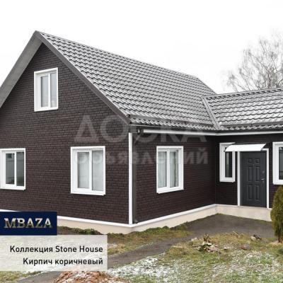 Фасадные панели модели Стоун Хаус Кирпич, цвет Кирпич коричневый