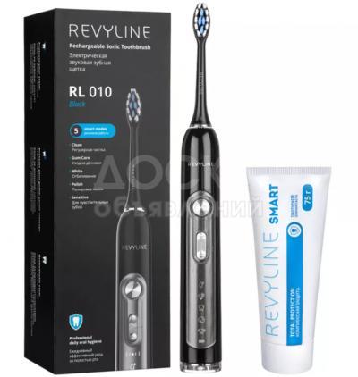 Звуковая щетка Revyline RL010 Black и паста для зубов Смарт