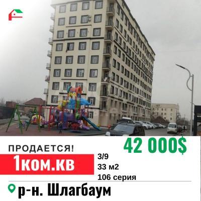 Продаю 1-комнатную квартиру, 33кв. м., этаж - 3/9, Шлагбаум .