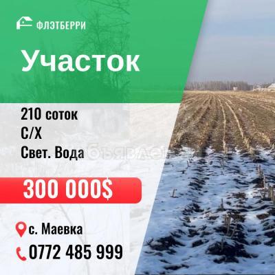 Продаю участок сельхоз назначения, 210 соток с. Маевка.