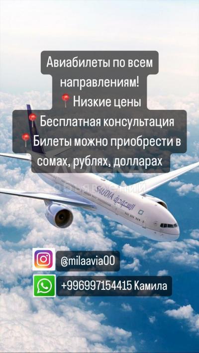 Авиабилеты по всем направлениям✈️?