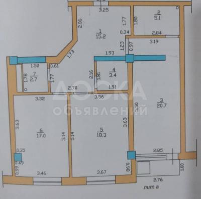 Продаю 2-комнатную квартиру, 83кв. м., этаж - 6/10, Чуйкова-Коенкозова  .