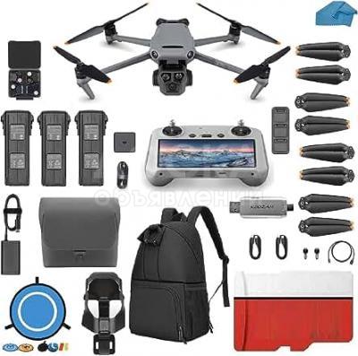 DJI Mavic 3 Pro Mega Bundle with DJI RC, 4 Batteries, Charging Hub, 2 SD cards 128 GB, Search and rescue Light, Waterproof HardCase, Screen Protector, Waterproof Backpack, Landing Pad, Remote