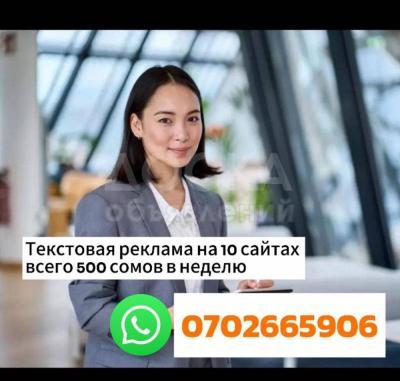 Текстовая реклама на 10 сайтах