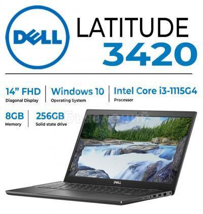 Ультрабук Dell Latitude 3420, i3-1115G4 3GHz,8gb,256gb M.2 SSD,14/матовый(1920x1080),IPS