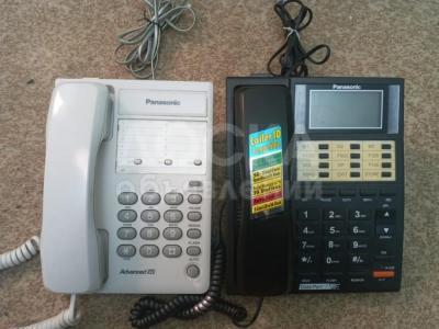 Продам  два  стационарных,  проводных  телефонов  Panasonic;  один  белого,  другой  черного  цветов.  Последний  имеет  дисплей.  450 cом  каждая.