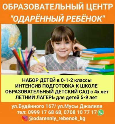 Образовательный центр "Одарённый ребёнок". Школа, детский сад, подготовка к школе, летний лагерь