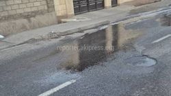 «Бишкектеплосеть» отреагировал на утечку воды на улице Репина