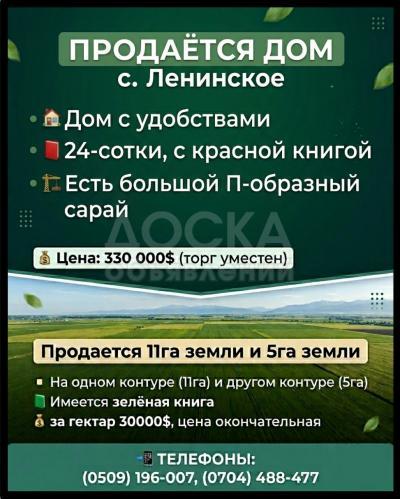Продаётся дом село Ленинское


 село Ленинское.