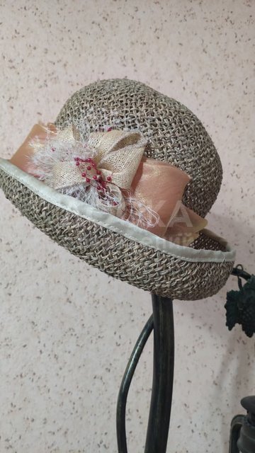 Шляпка из натуральной соломки